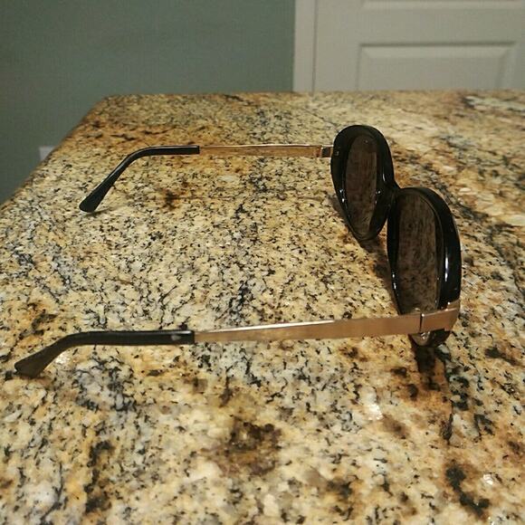 Vintage Ted Lapidus Sunglasses mod. TL 218 BM Rhinestone Black Oval Gold Jewel main image 7